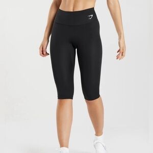 GYMSHARK Training Cropped Leggings High Rise Black Active Sport Pants Women’s S